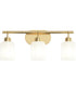 Reines 3-Light Bath Vanity with Opal Glass Shades Brushed Gold