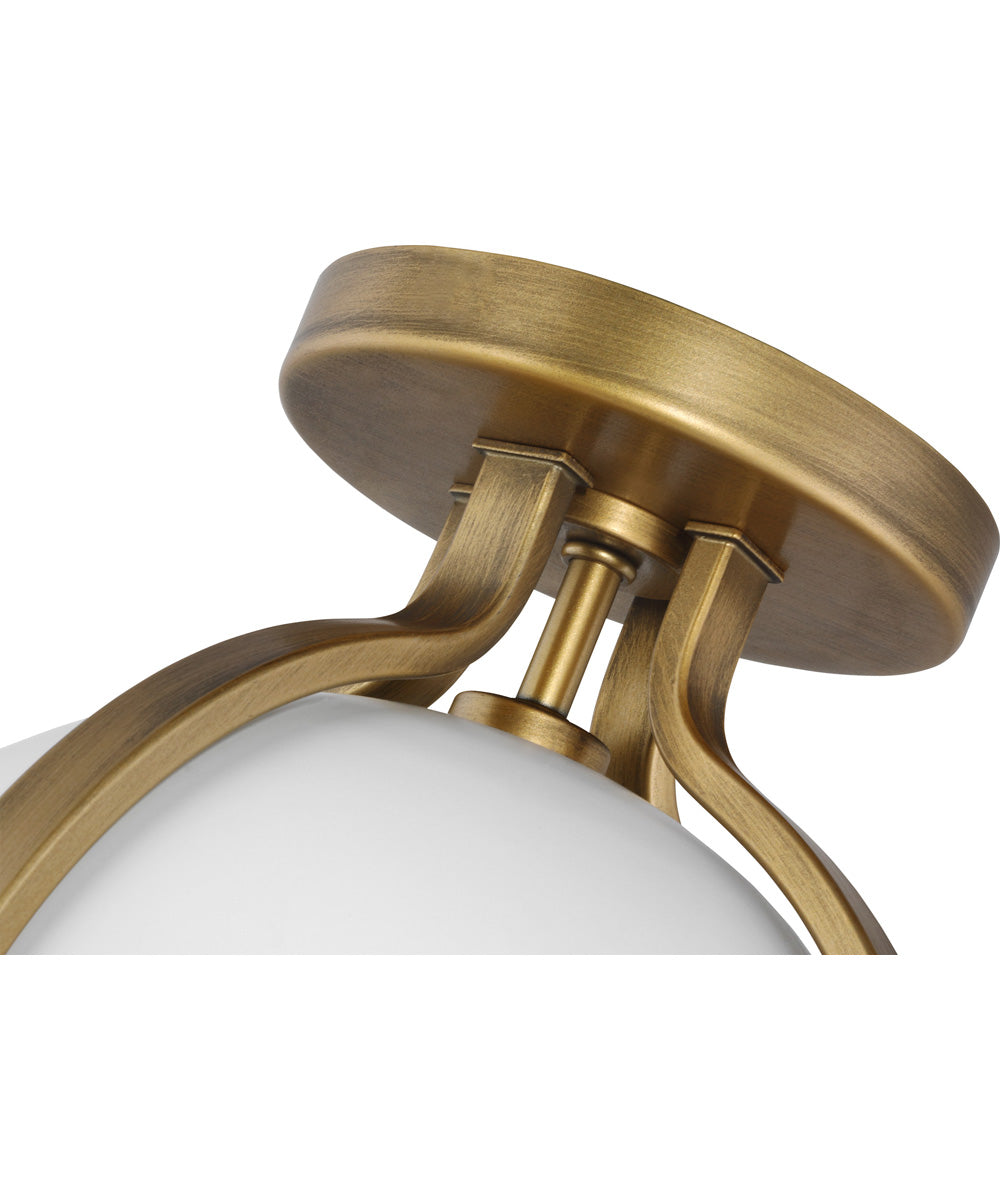 Lincoln 1-Light Close-to-Ceiling Matte White