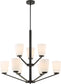 31"W Nome 9-Light Chandelier Mahogany Bronze