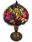 Borrdego Dragonfly  14.25 Inch  Tall Handmade Tiffany Accent Lamp