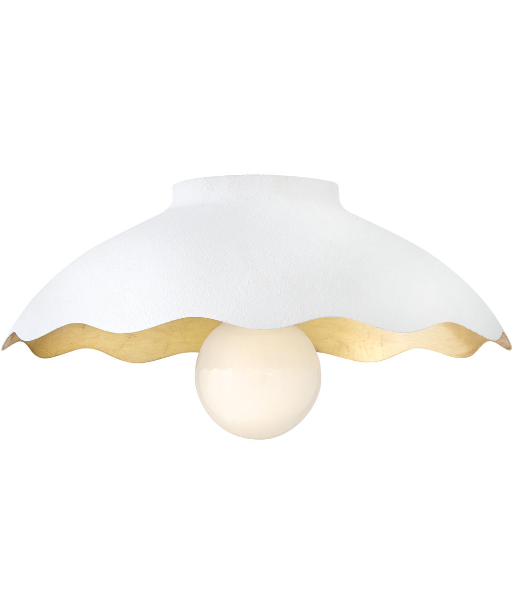 Darla 1-Light Medium Flush Mount in Textured Plaster