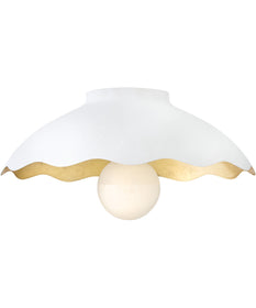 Darla 1-Light Medium Flush Mount in Textured Plaster