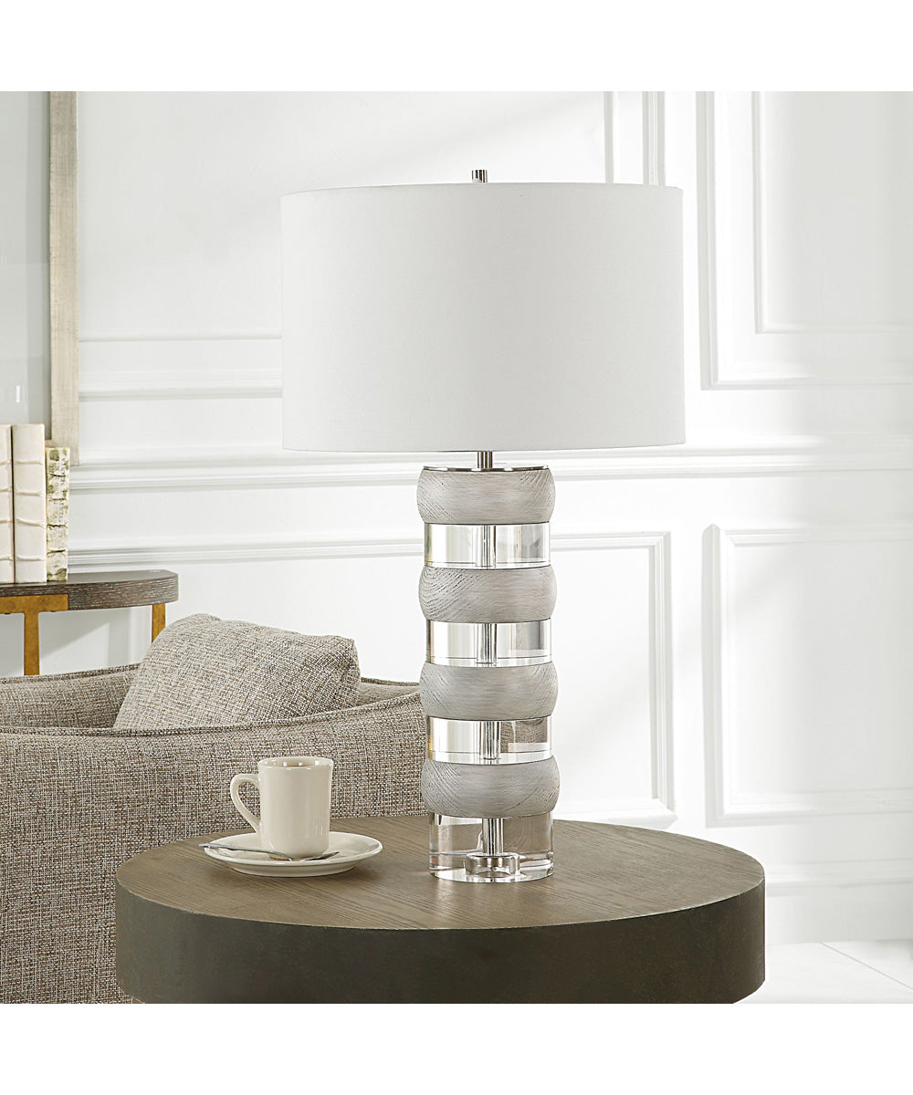Band Together Crystal & Wood Table Lamp