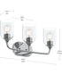 Ilia 3-Light Bath Vanity with Clear Glass Shade Polished Chrome