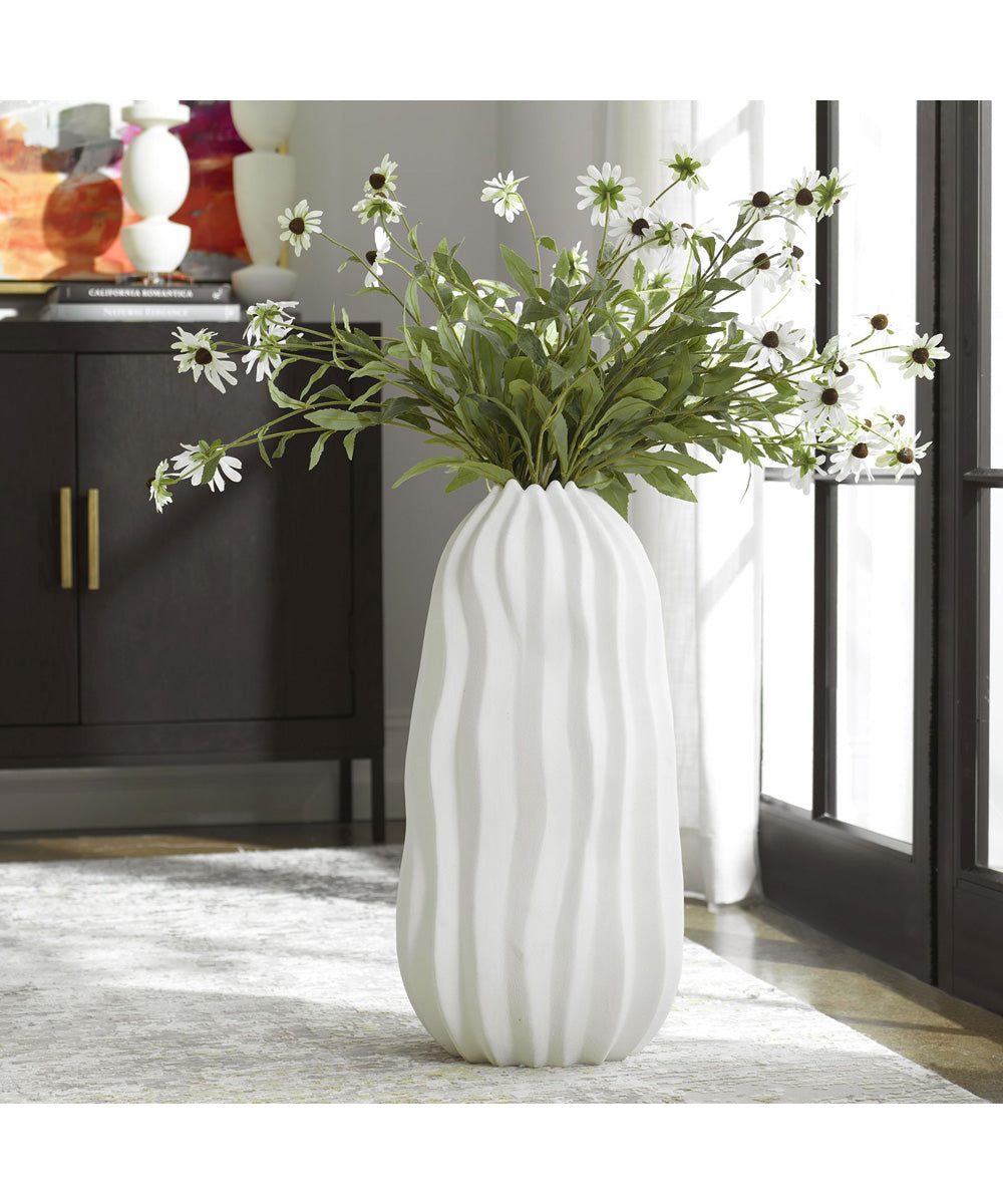 Merritt White Floor Vase