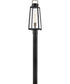 Hugh 1-Light Large Post Mount Lantern in Black