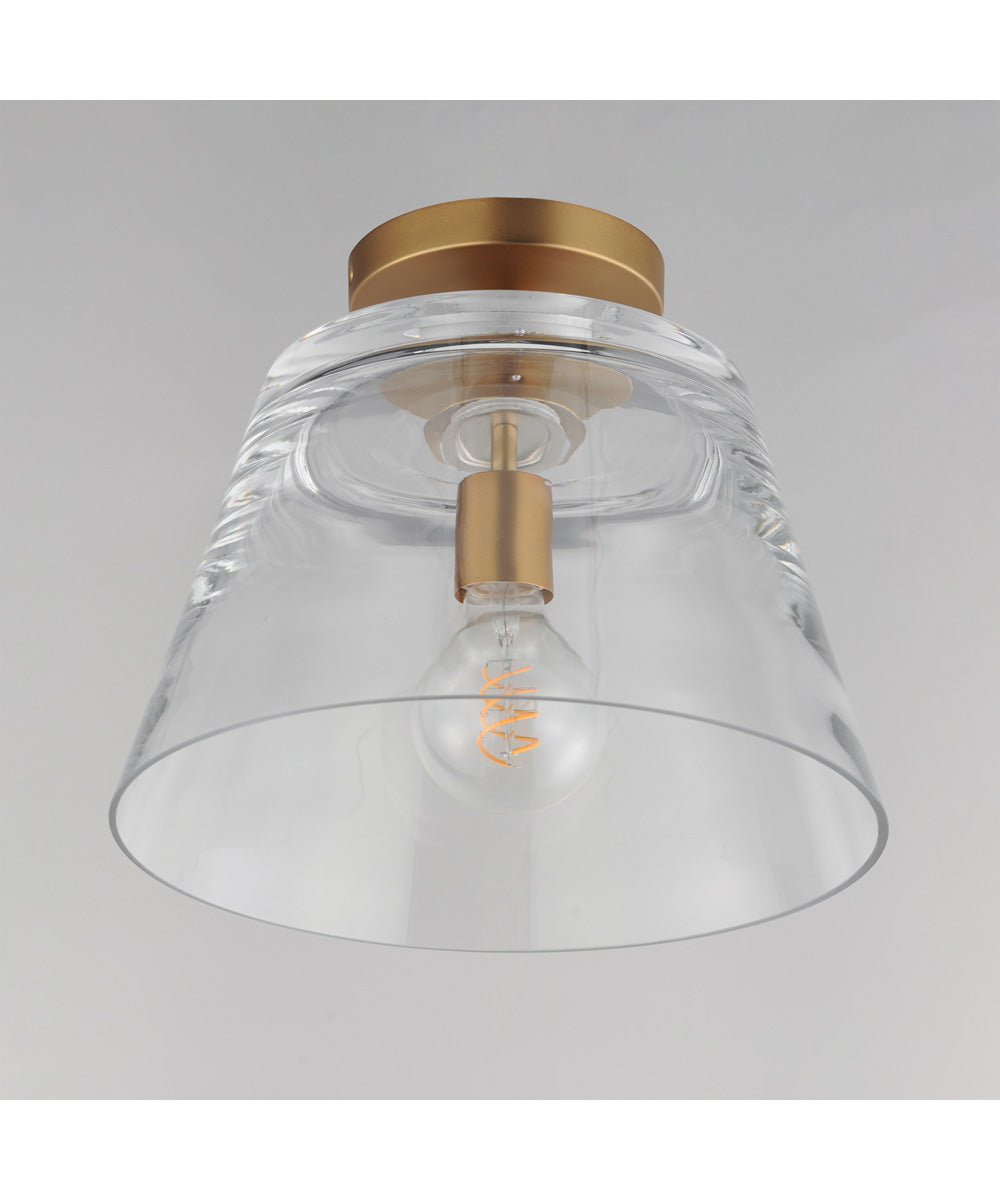 Hudson 1-Light Semi-Flush Mount/Pendant Natural Aged Brass