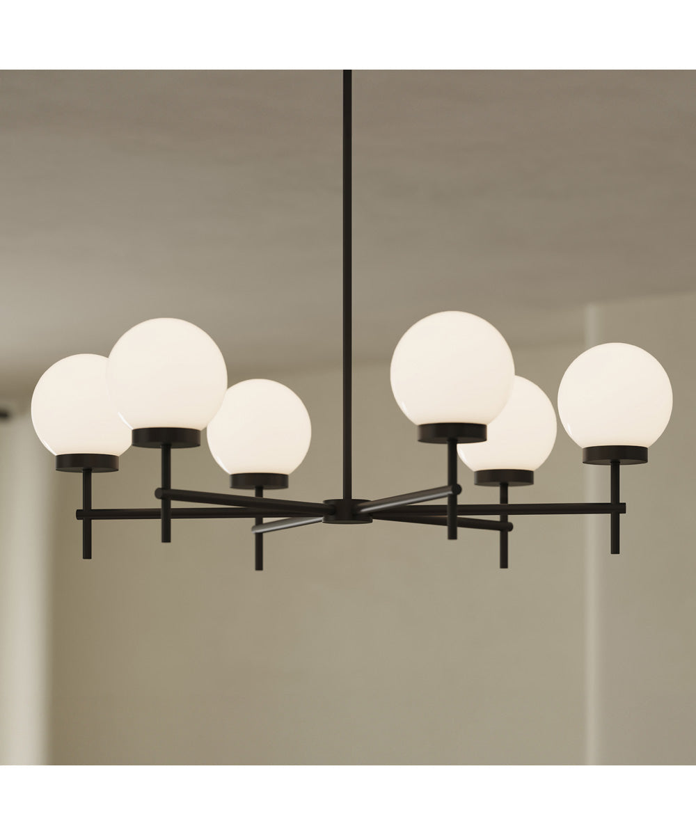 Rigsby 6-Light Medium Chandelier Matte Black