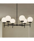 Rigsby 6-Light Medium Chandelier Matte Black