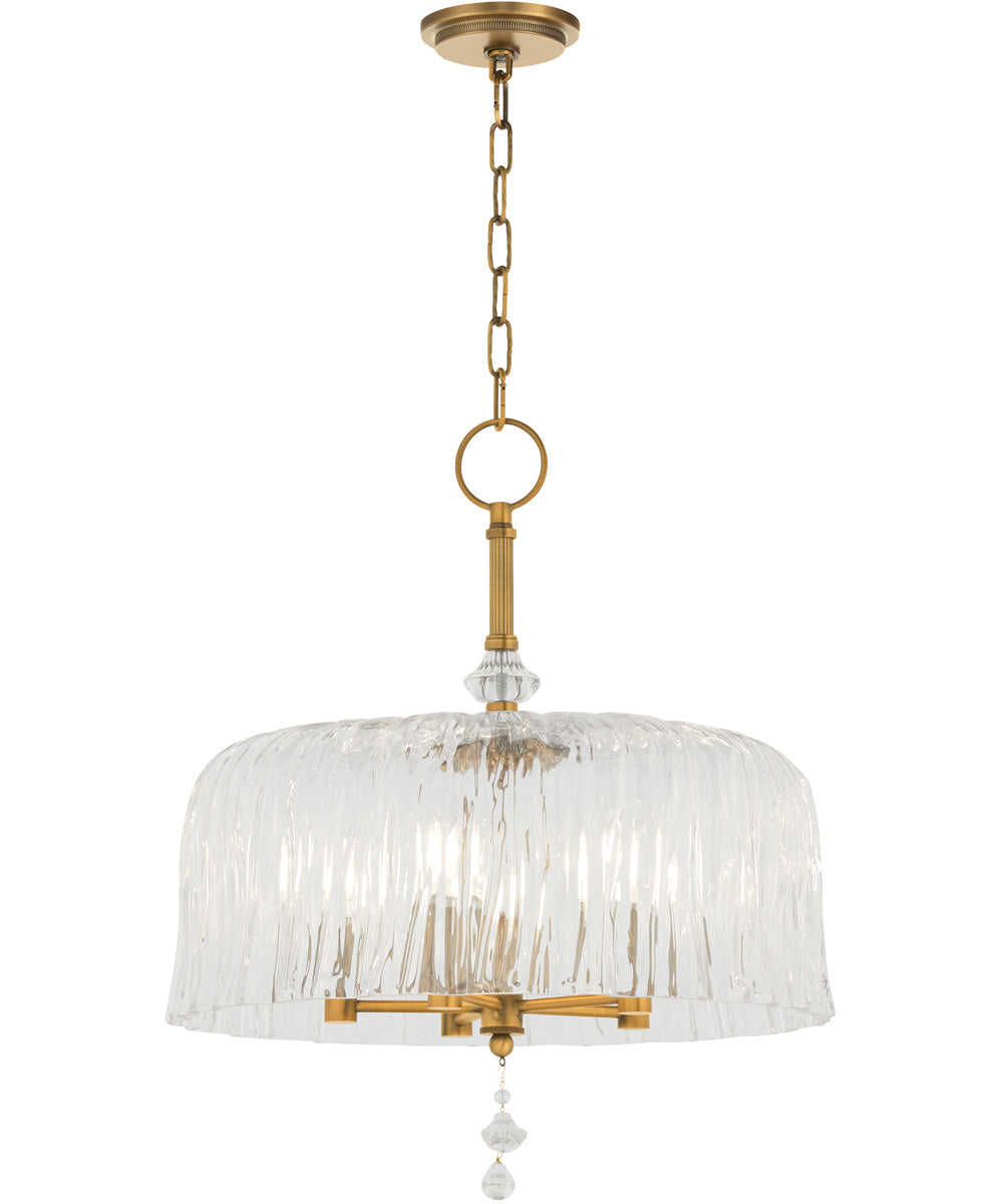 Meriam 5-light Pendant Brushed Brass