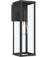 Ryle 1-Light Large Wall Lantern with Clear Glass Panels Matte Black