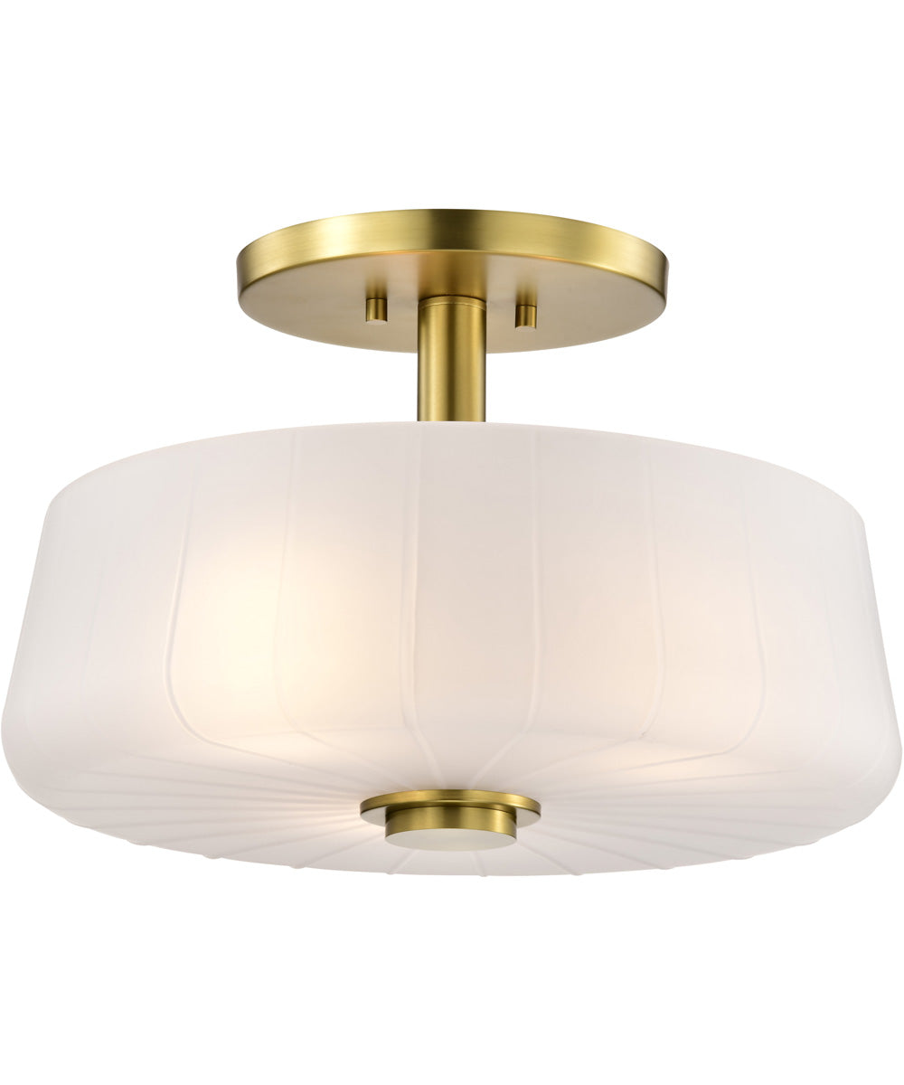 Lune 3-Light Close-to-Ceiling Vintage Brass