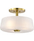 Lune 3-Light Close-to-Ceiling Vintage Brass