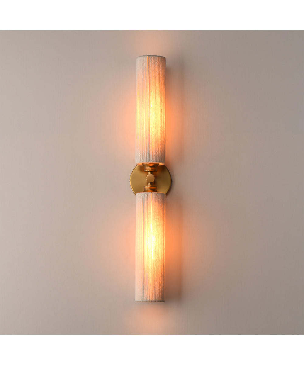 Aveline 2-Light Wall Sconce Natural Aged Brass
