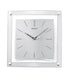 OPEN BOX Wall Clock Square Silver and Glass Glass Cover