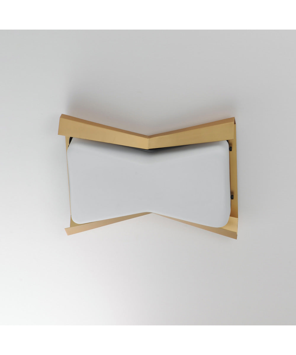 Rizzo 2-Light Flush Mount Black / Antique Brass