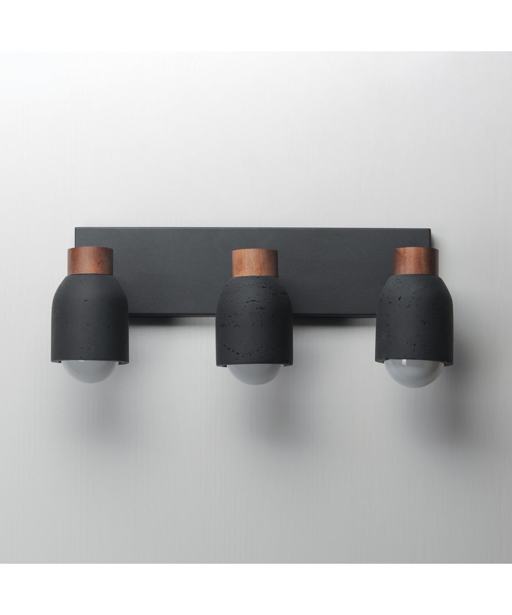 Pompeii 3-Light Bath Vanity Lava / Black