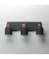 Pompeii 3-Light Bath Vanity Lava / Black