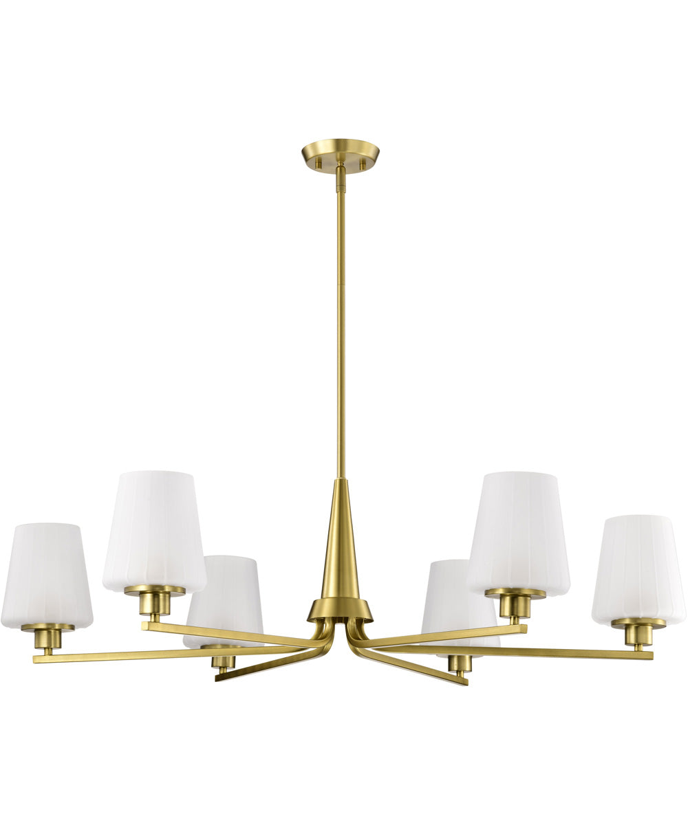 Lune 6-Light Chandelier Vintage Brass