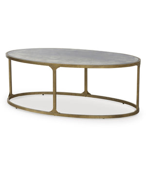 Korajane Oval Cocktail Table Antique Gold