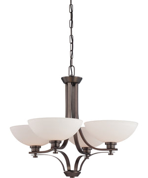 28"W Bentley 4-Light Chandelier Hazel Bronze