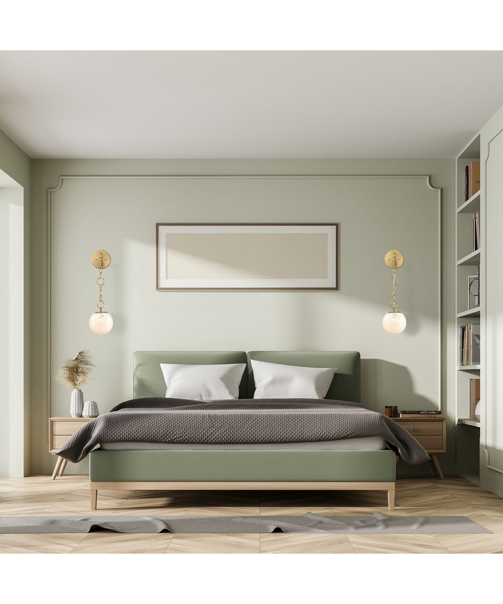 Wine Flower 1 Light Wall Sconce Brushed Gold