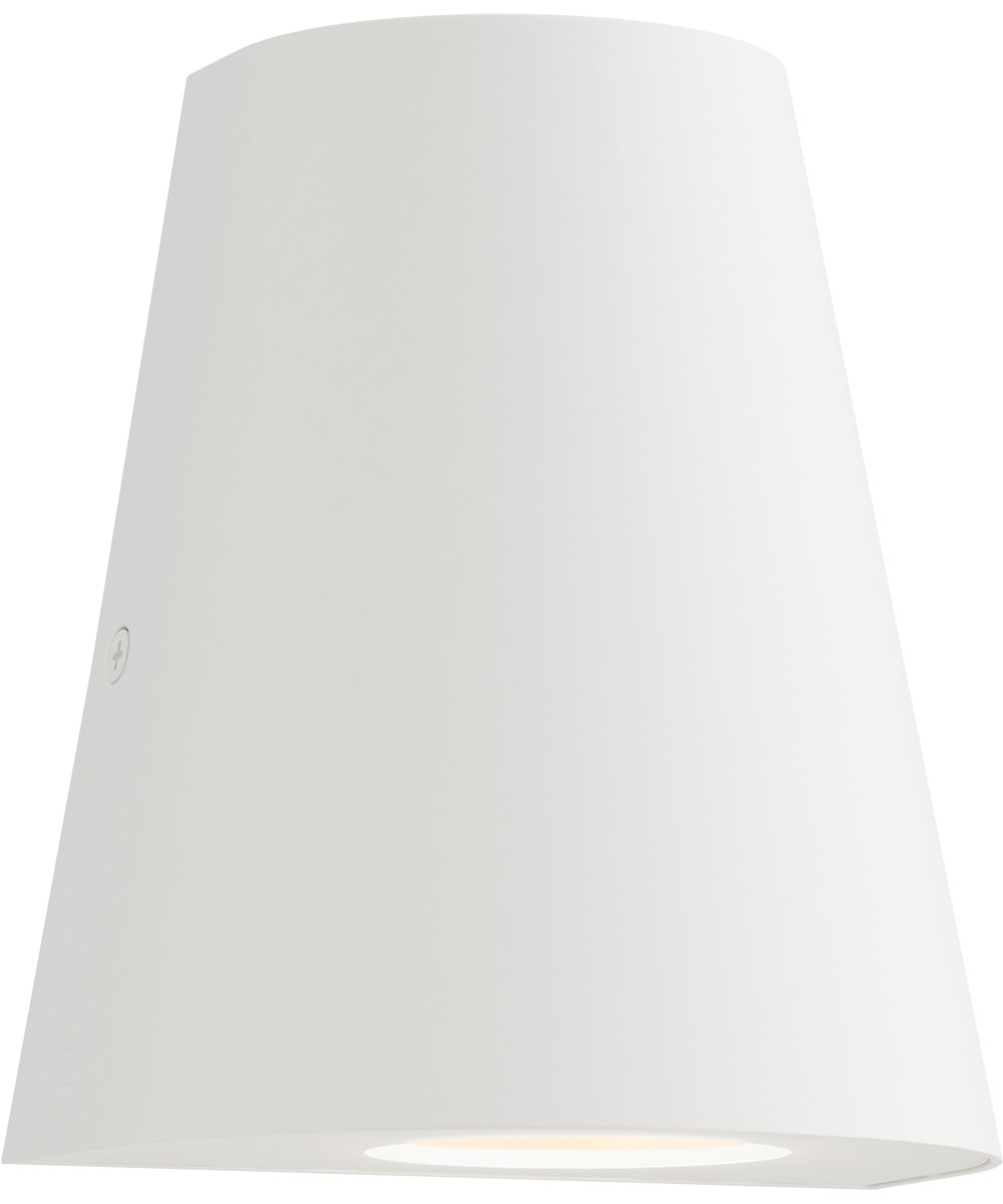 Taper Mini LED Outdoor Wall Sconce White