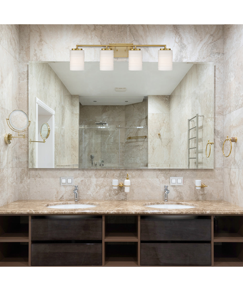 Leavenworth 4 Light Vanity Brushed Gold