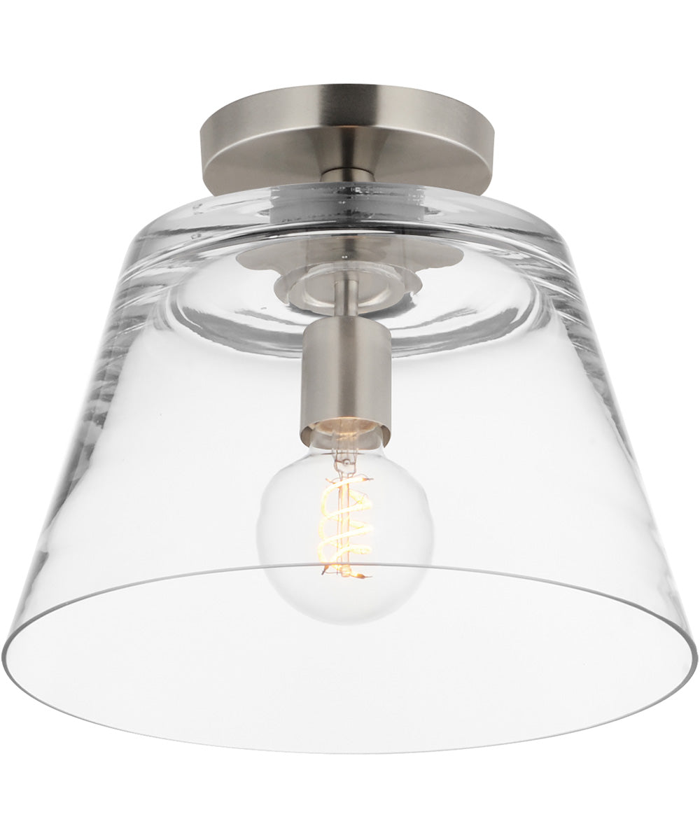 Hudson 1-Light Semi-Flush Mount/Pendant Satin Nickel