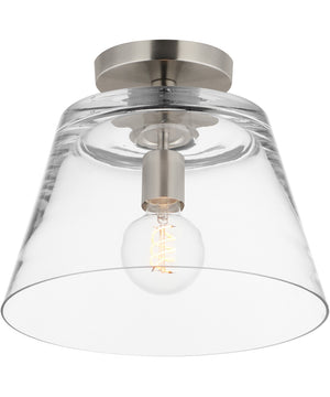Hudson 1-Light Semi-Flush Mount/Pendant Satin Nickel