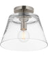 Hudson 1-Light Semi-Flush Mount/Pendant Satin Nickel