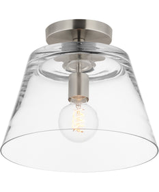 Hudson 1-Light Semi-Flush Mount/Pendant Satin Nickel