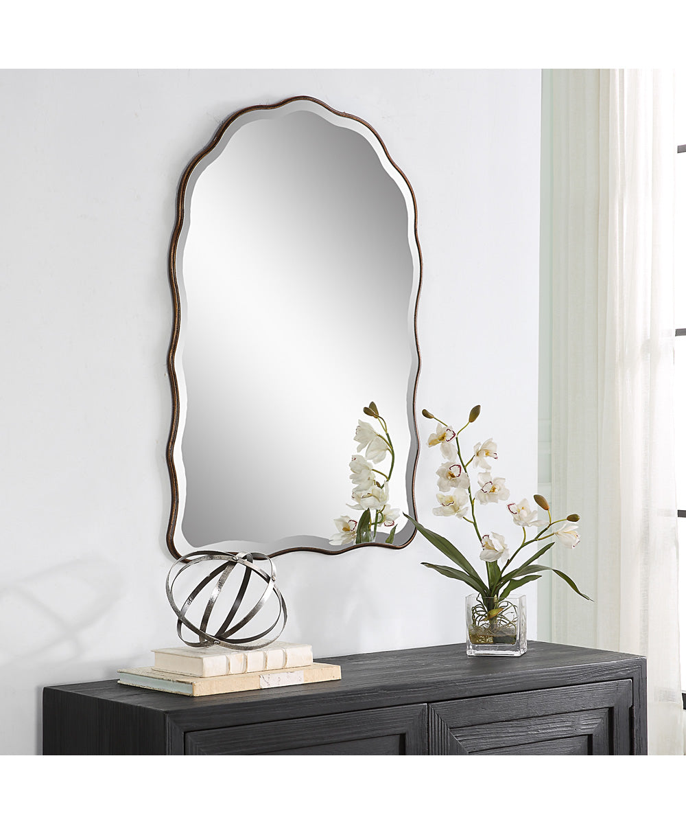 24x36" Wall Mirror in Antique Bronze with Gold