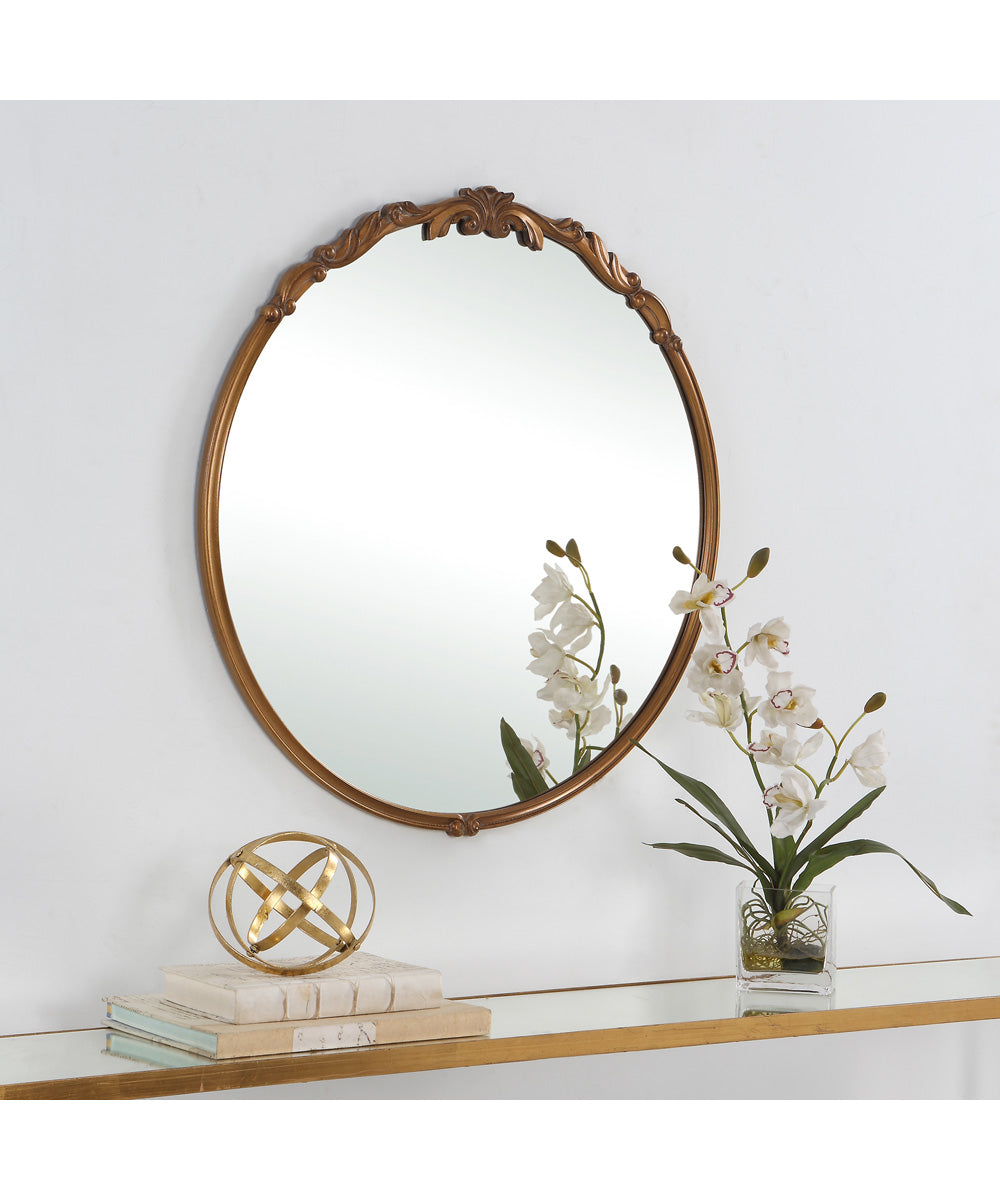 28x29" Wall Mirror in Antique Gold