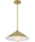 Milo 1-Light Large Pendant in Lacquered Brass