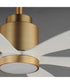 Petals 60 inch 6-Blade Fan w LED White/Natural Aged Brass