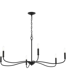 Ilia 6-Light Extra Large Chandelier Matte Black