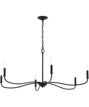 Ilia 6-Light Extra Large Chandelier Matte Black