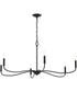 Ilia 6-Light Extra Large Chandelier Matte Black