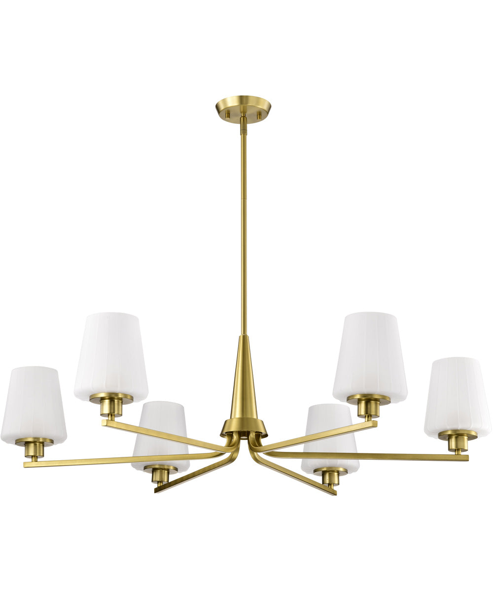 Lune 6-Light Chandelier Vintage Brass