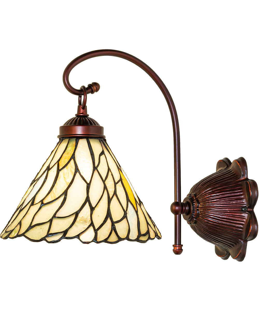 8" Wide Willow Jadestone Wall Sconce