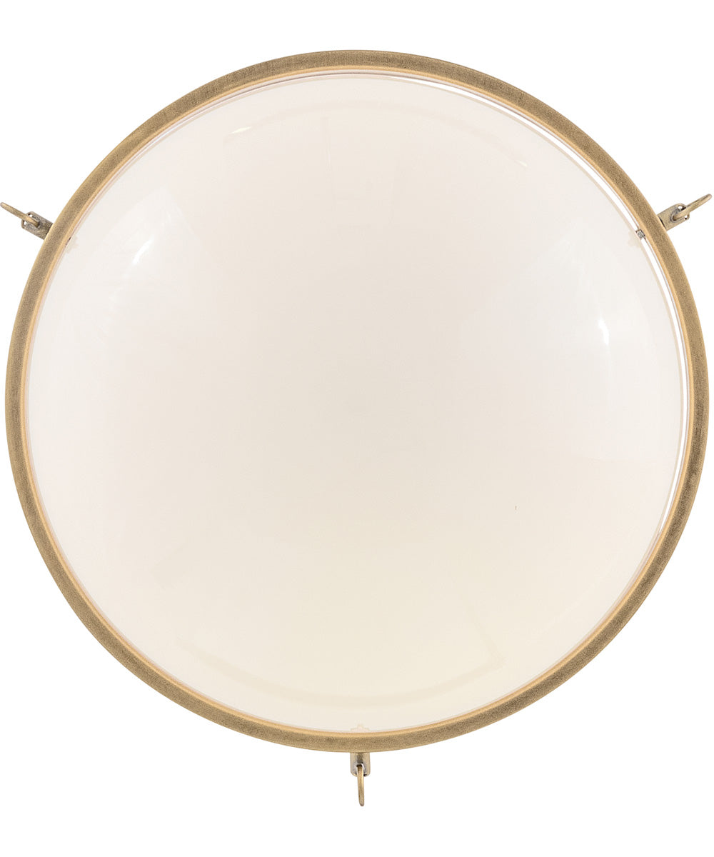 Collins 1-Light Medium Semi-Flush Mount in Heritage Brass