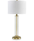 Orenman Glass Table Lamp Set of 2 Clear/Brass