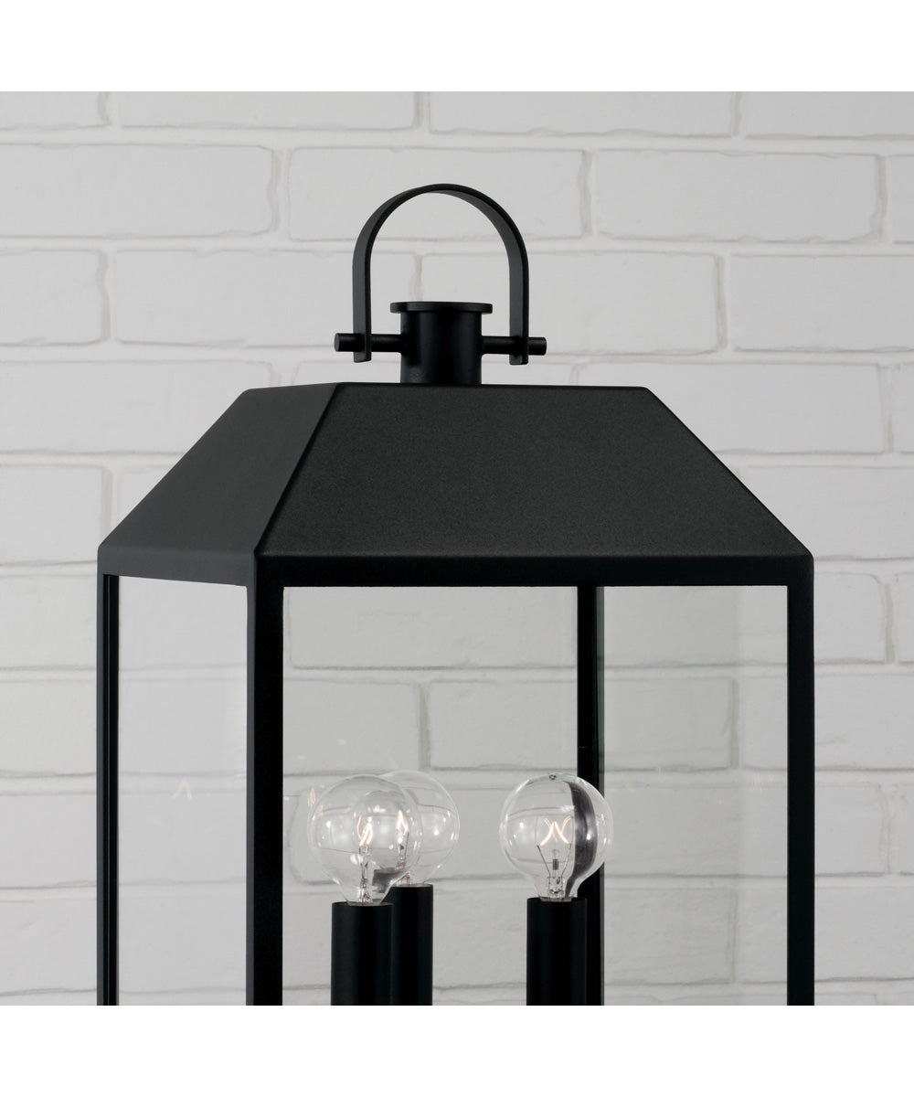 Nelson 3-Light Outdoor Post-Lantern Black