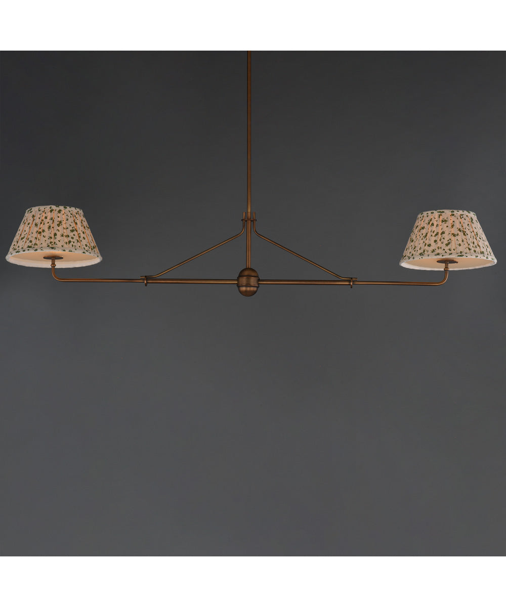 Dunbridge 2-Light Pendant Weathered Brass
