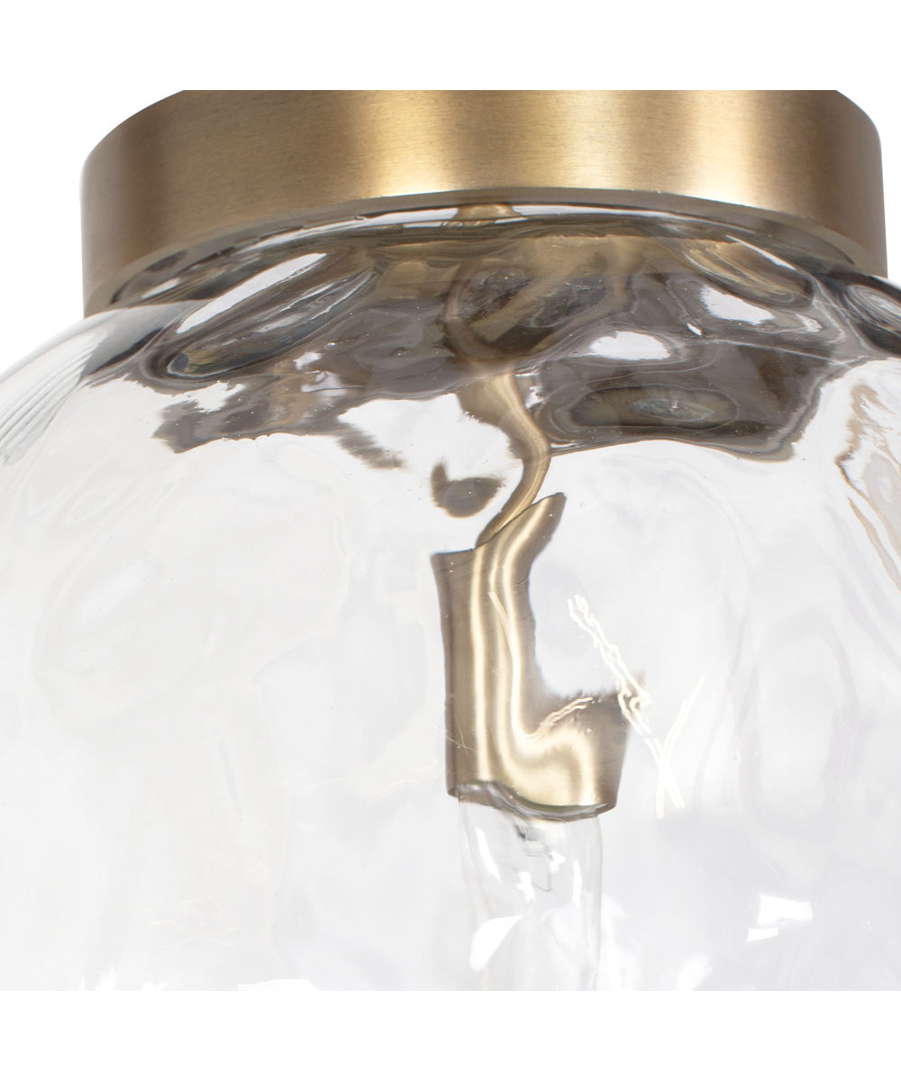 Gaia 1 Light Watered Glass Pendant