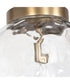 Gaia 1 Light Watered Glass Pendant