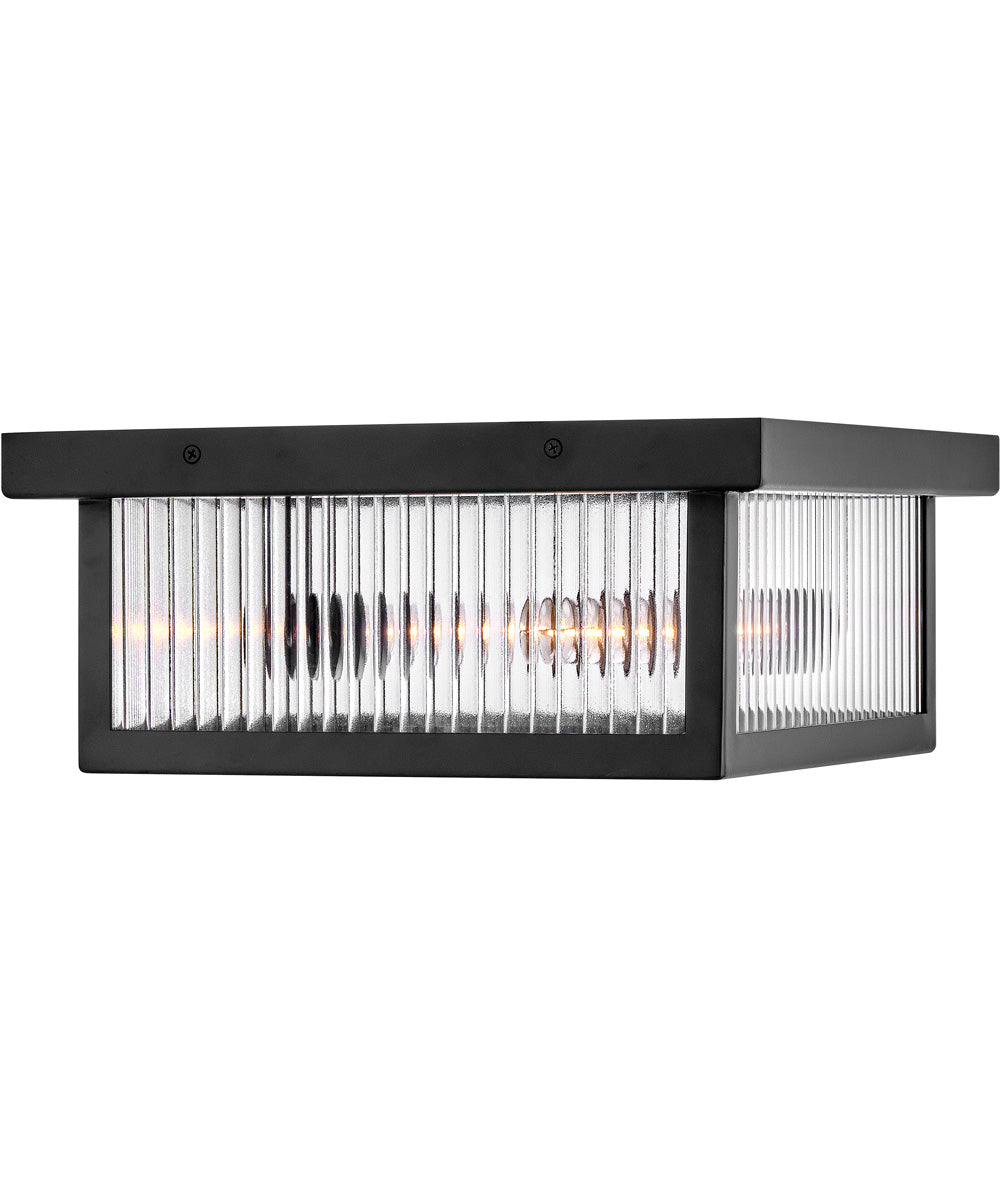 Torrent 2-Light Medium Flush Mount in Black