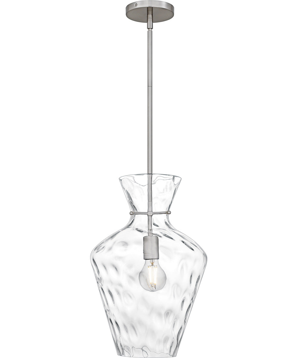 Drover 1-Light 12"W Brushed Nickel Pendant Ceiling Light