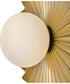 Stevie 1-Light Medium Flush Mount in Lacquered Brass